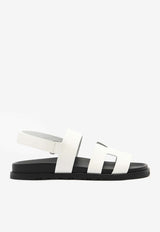 Hermès Genius Sandals in White Calfskin