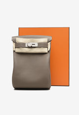 Hac A Dos PM Backpack in Etoupe Togo Leather with Palladium Hardware