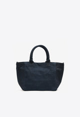 GANNI Small Easy Denim Tote Bag Navy A6171NAVY