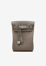 Hac A Dos PM Backpack in Etoupe Togo Leather with Palladium Hardware