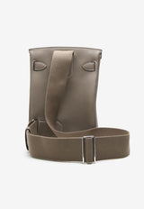 Hac A Dos PM Backpack in Etoupe Togo Leather with Palladium Hardware