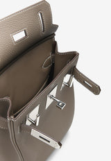 Hac A Dos PM Backpack in Etoupe Togo Leather with Palladium Hardware
