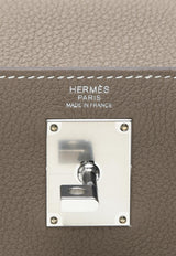 Hac A Dos PM Backpack in Etoupe Togo Leather with Palladium Hardware