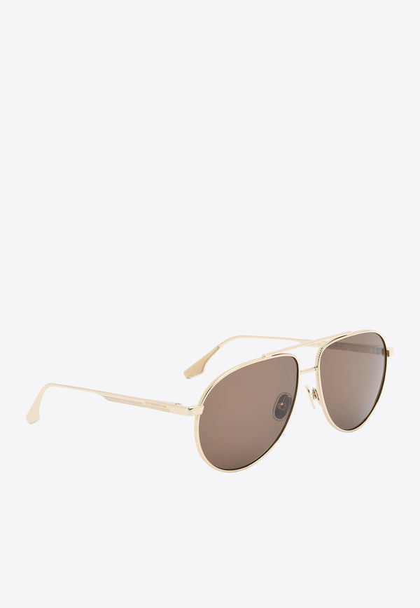 Victoria Beckham V Line Aviator Sunglasses Khaki VB242SKHAKI