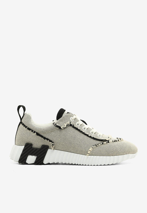Hermès Bouncing Low-Top Sneakers in Noir Canvas and Suede H252010ZNOIRIH