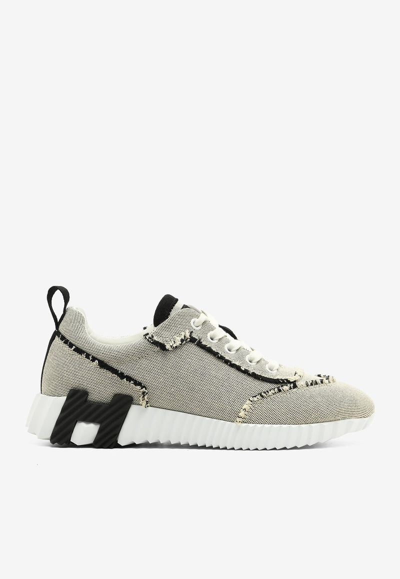 Hermès Bouncing Low-Top Sneakers in Noir Canvas and Suede H252010ZNOIRIH