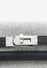 Kelly 25 Sellier in Black Toile So H Canvas and Swift Leather with Palladium Hardware Black