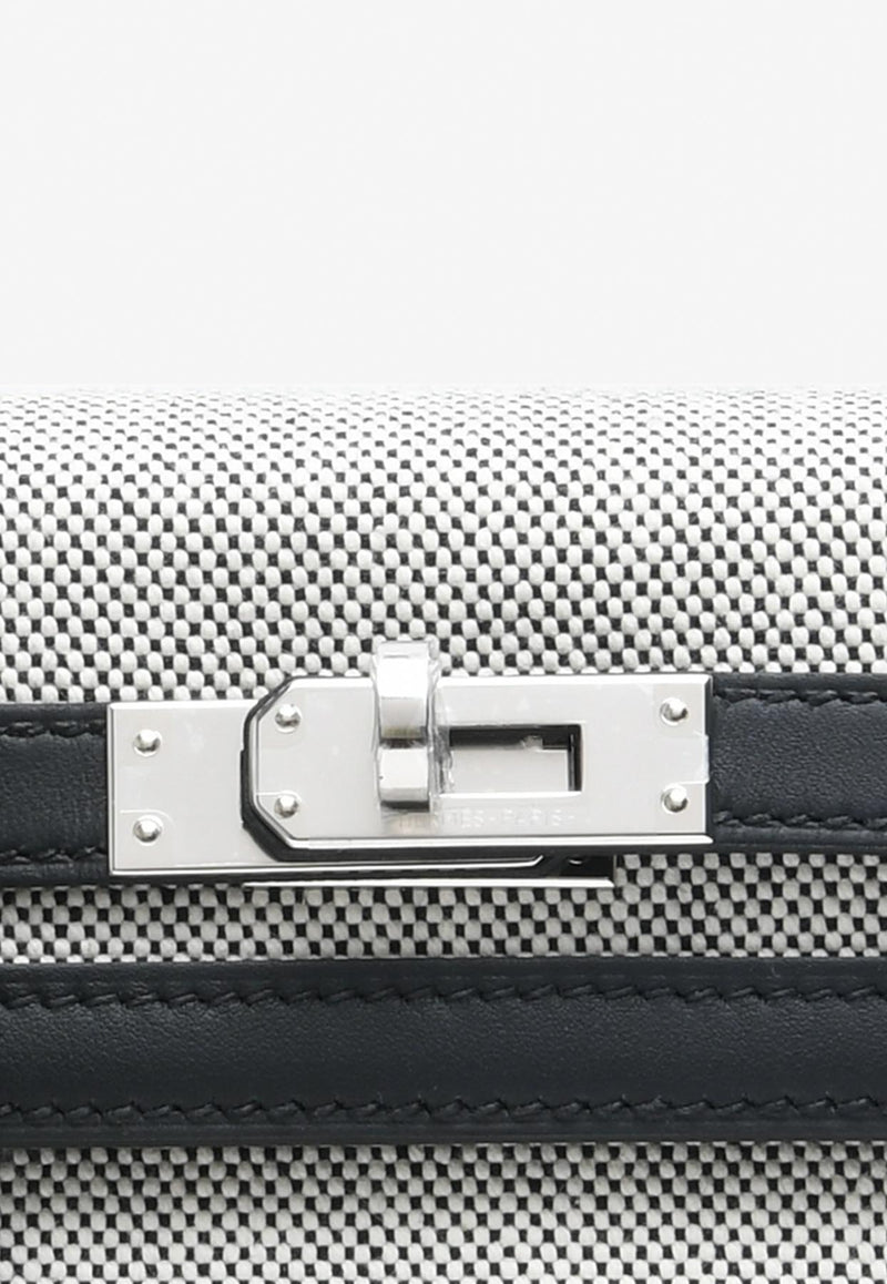 Kelly 25 Sellier in Black Toile So H Canvas and Swift Leather with Palladium Hardware Black