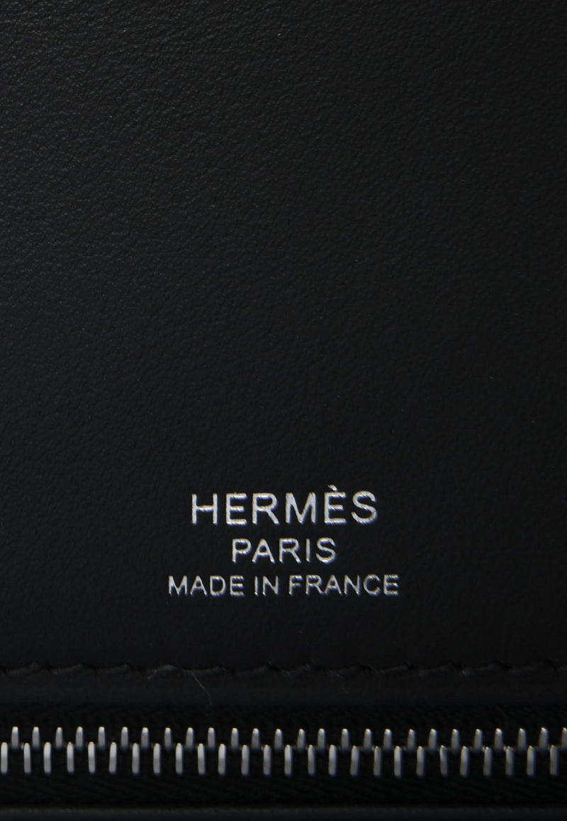 Kelly 25 Sellier in Black Toile So H Canvas and Swift Leather with Palladium Hardware Black