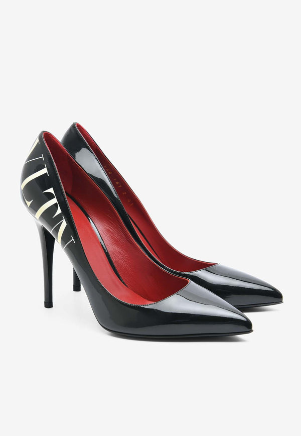 Valentino VLTN 120 Patent Leather Pumps Black QW2S0I67BXL 0NI