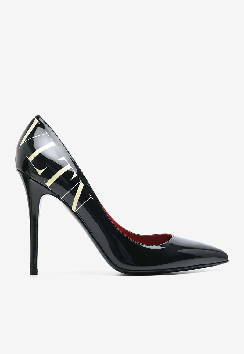 Valentino VLTN 120 Patent Leather Pumps Black QW2S0I67BXL 0NI