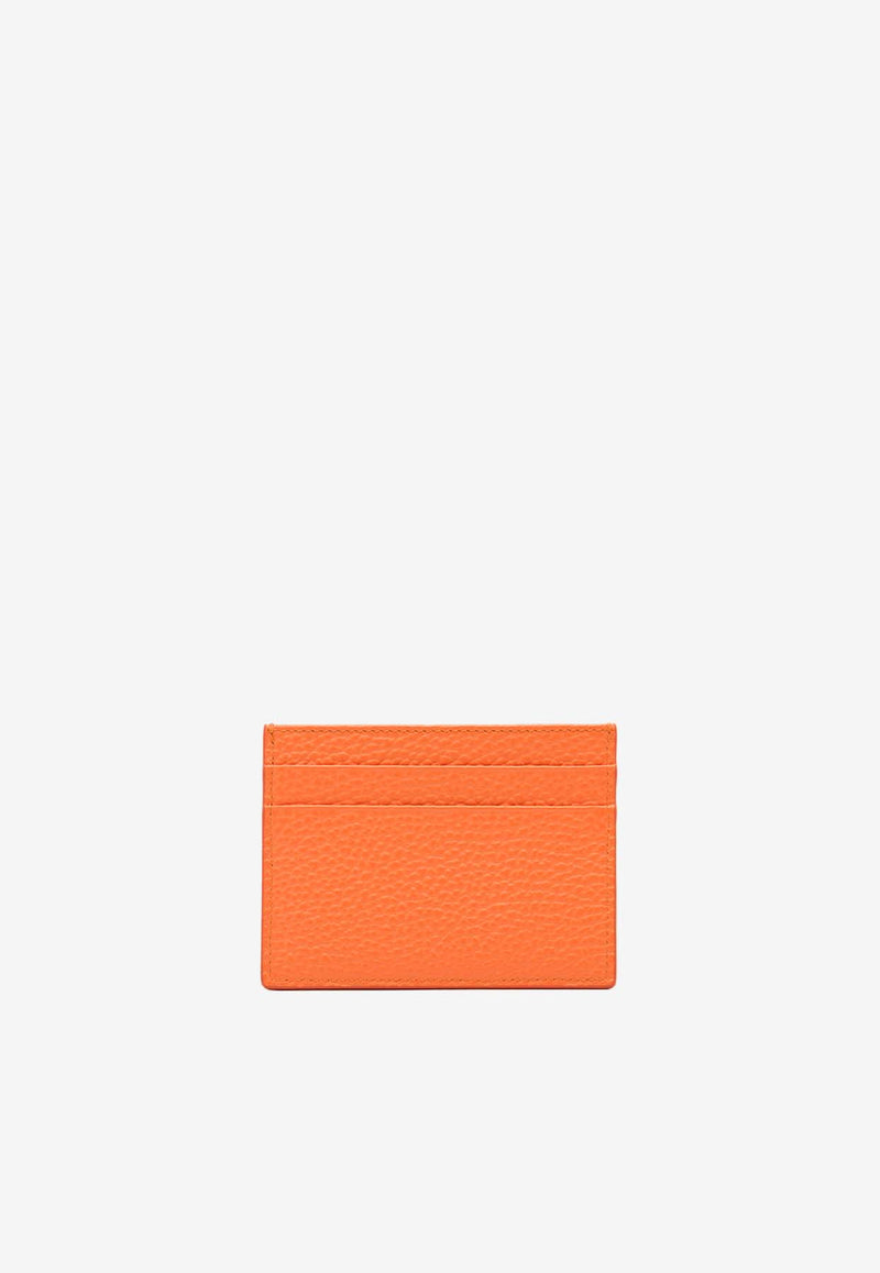 Palm Angels Monogram Grained Leather Cardholder Orange PMND017F24LEA0012020ORANGE