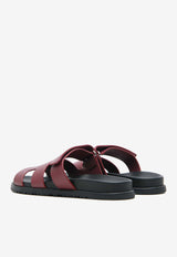 Chypre Sandals in Rouge H Calfskin