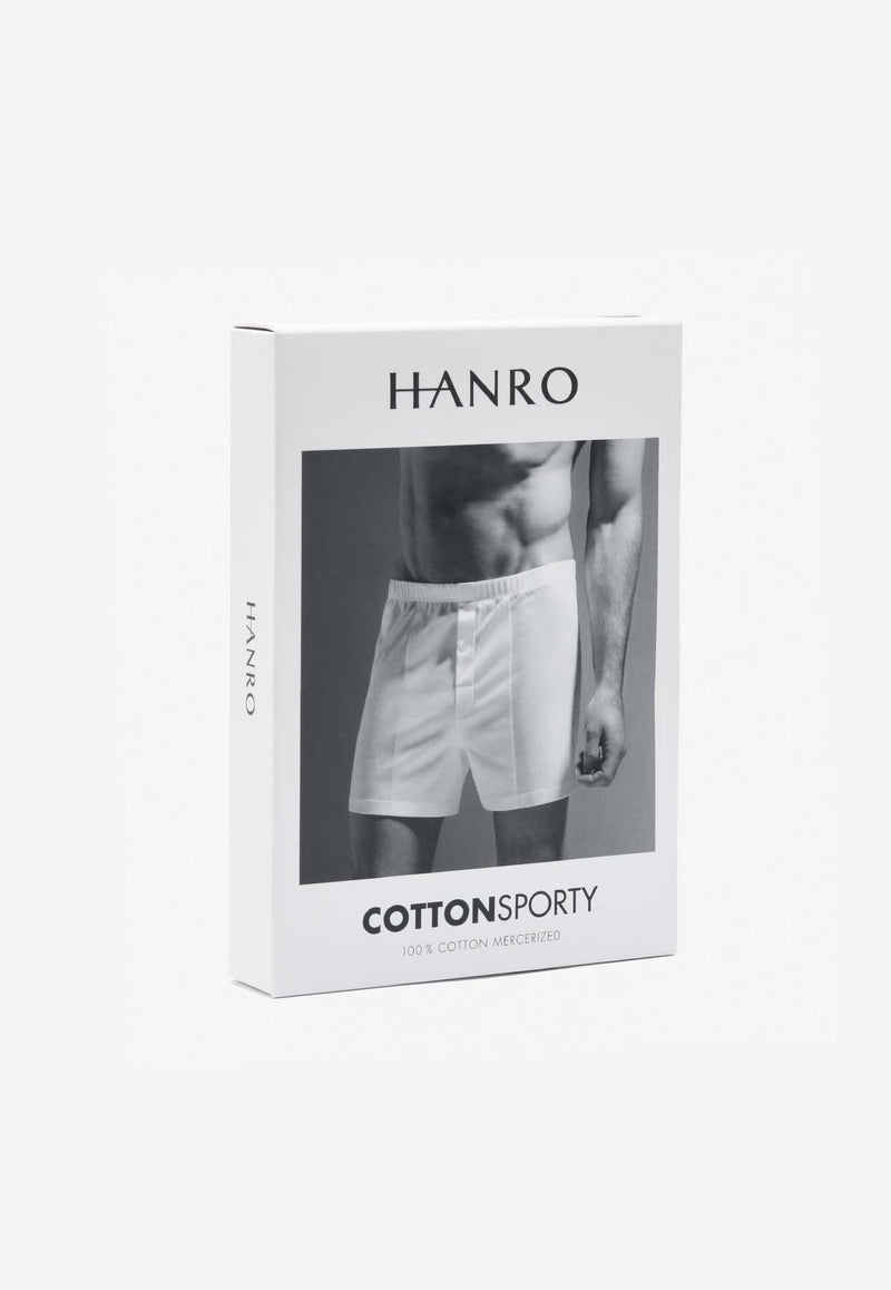 Hanro Classic Sporty Boxer Shorts Blue 073505-2644LIGHT BLUE