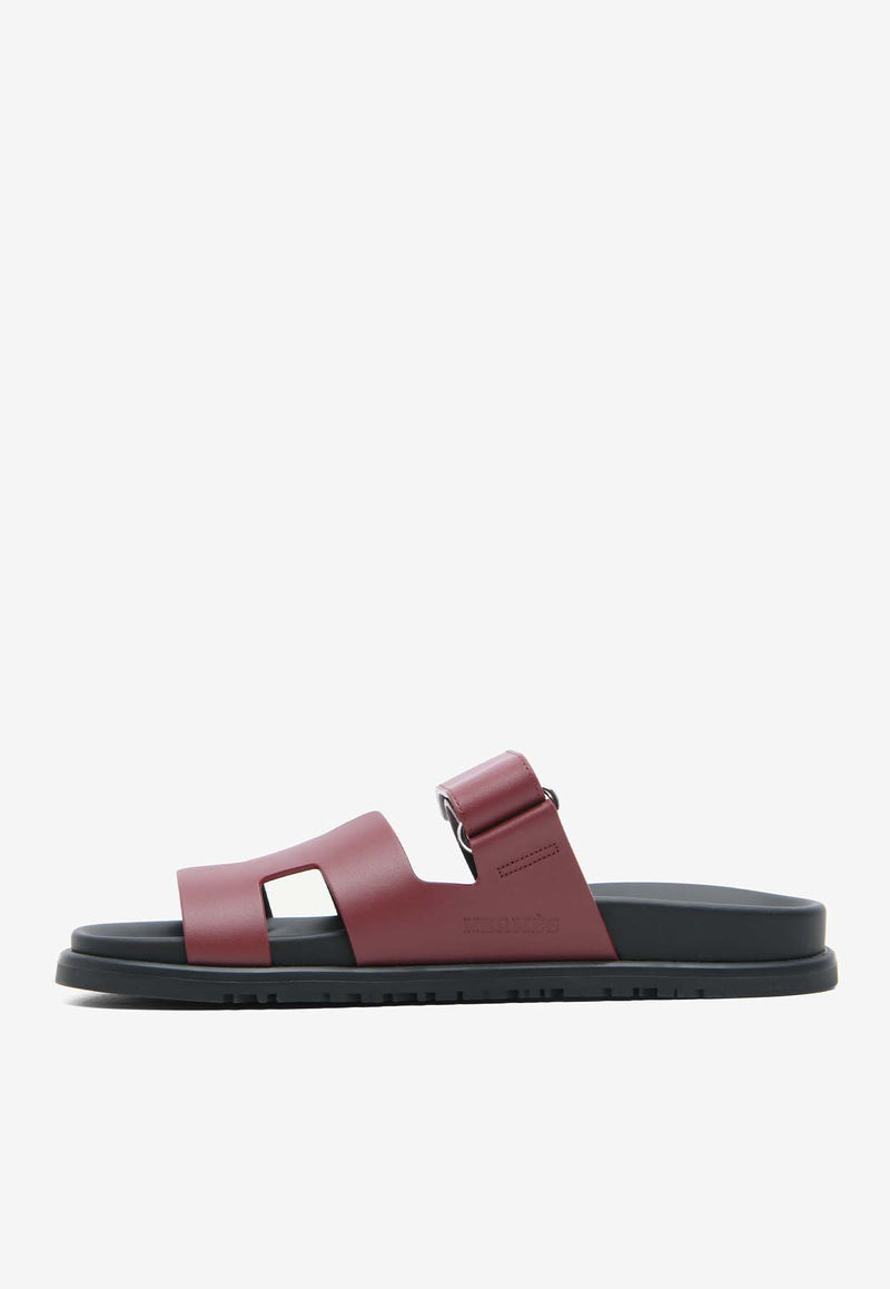 Chypre Sandals in Rouge H Calfskin