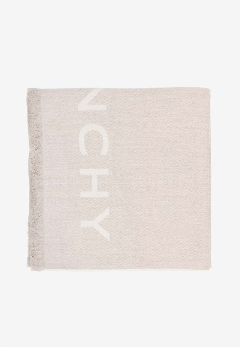 Givenchy 4G Monogram Wool Blend Scarf Beige GW7020J57782BEIGE