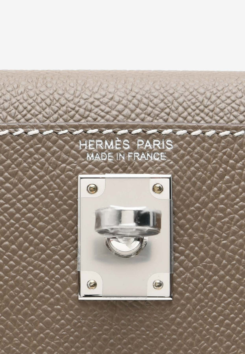 Mini Kelly 20 Sellier in Etoupe Epsom with Palladium Hardware