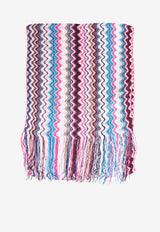 Missoni Wave Pattern Fringed Scarf Multicolor SCC4VID9717PINK MULTI