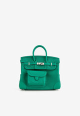Birkin 25 Cargo in Vert Vertigo Goeland Canvas and Swift with Palladium Hardware