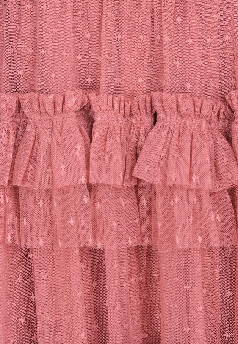 Needle & Thread Peaches Smocked Maxi Dress Pink DG-SS-70-RAW24-AURPINK