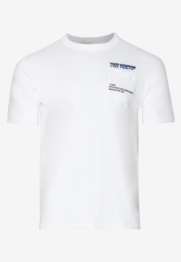FILA X Haider Ackermann Donato Logo Print T-shirt 42PF23TT02183734WHITE