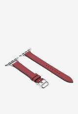 Band Apple Watch Single Tour 42mm Attelage in Rouge Gerant Swift Leather