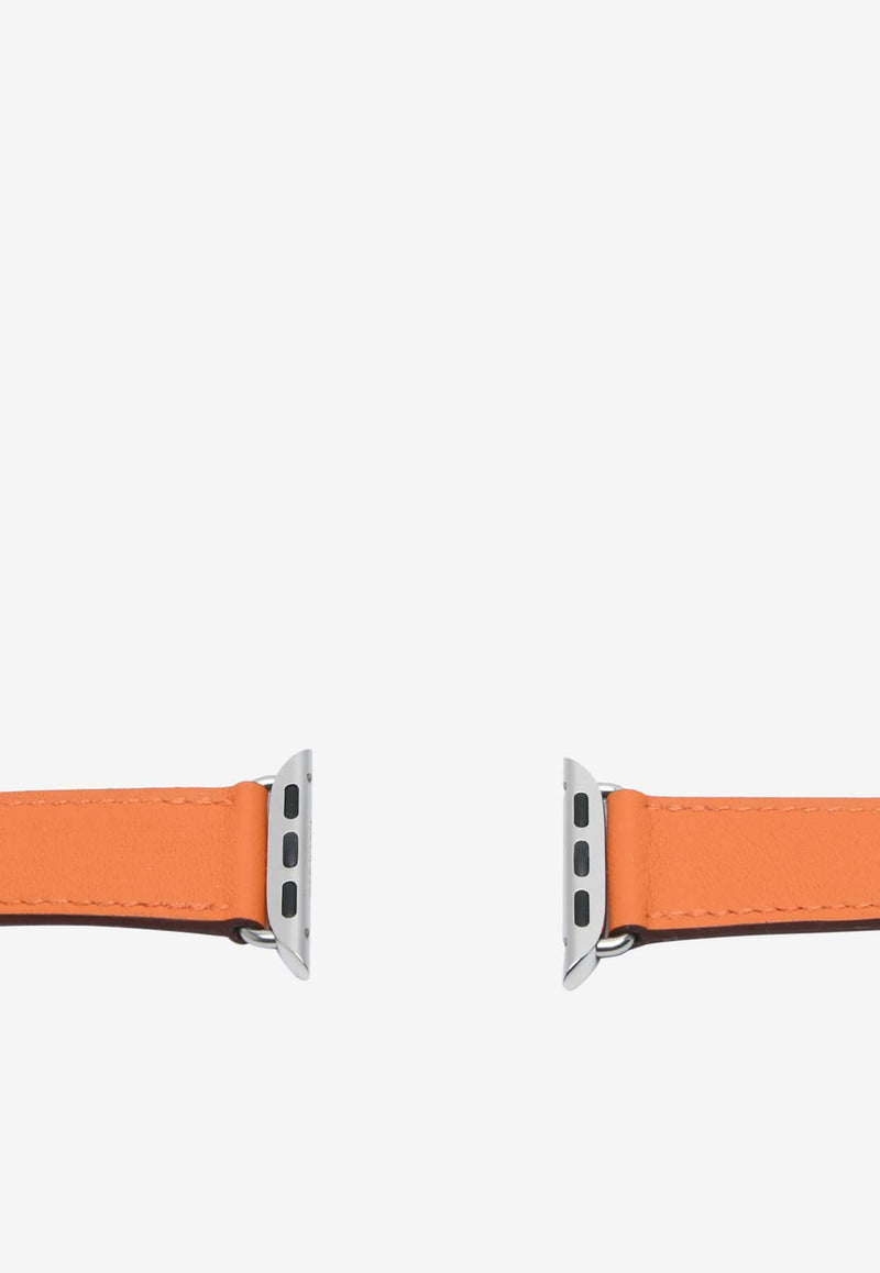 Band Apple Watch Single Tour 42mm Attelage in Orange Swift Leather