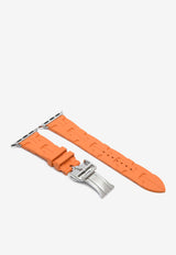 Band Apple Watch Single Tour 46mm Deployment in Orange Kilim Rubber