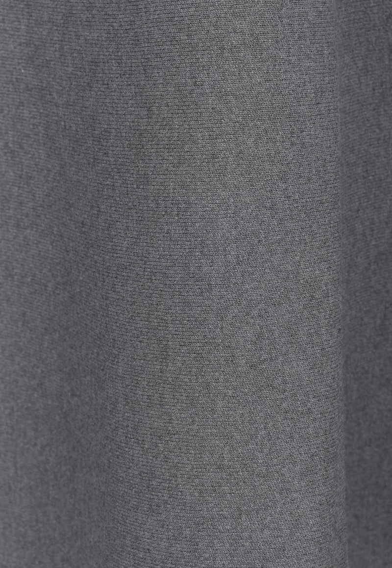 The Frankie Shop Gabrielle Knitted Midi Skirt Gray BSKGABRIE01010GREY