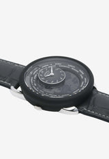 Arceau le Temps Voyageur 41mm Watch with Graphite Matte Alligator Strap
