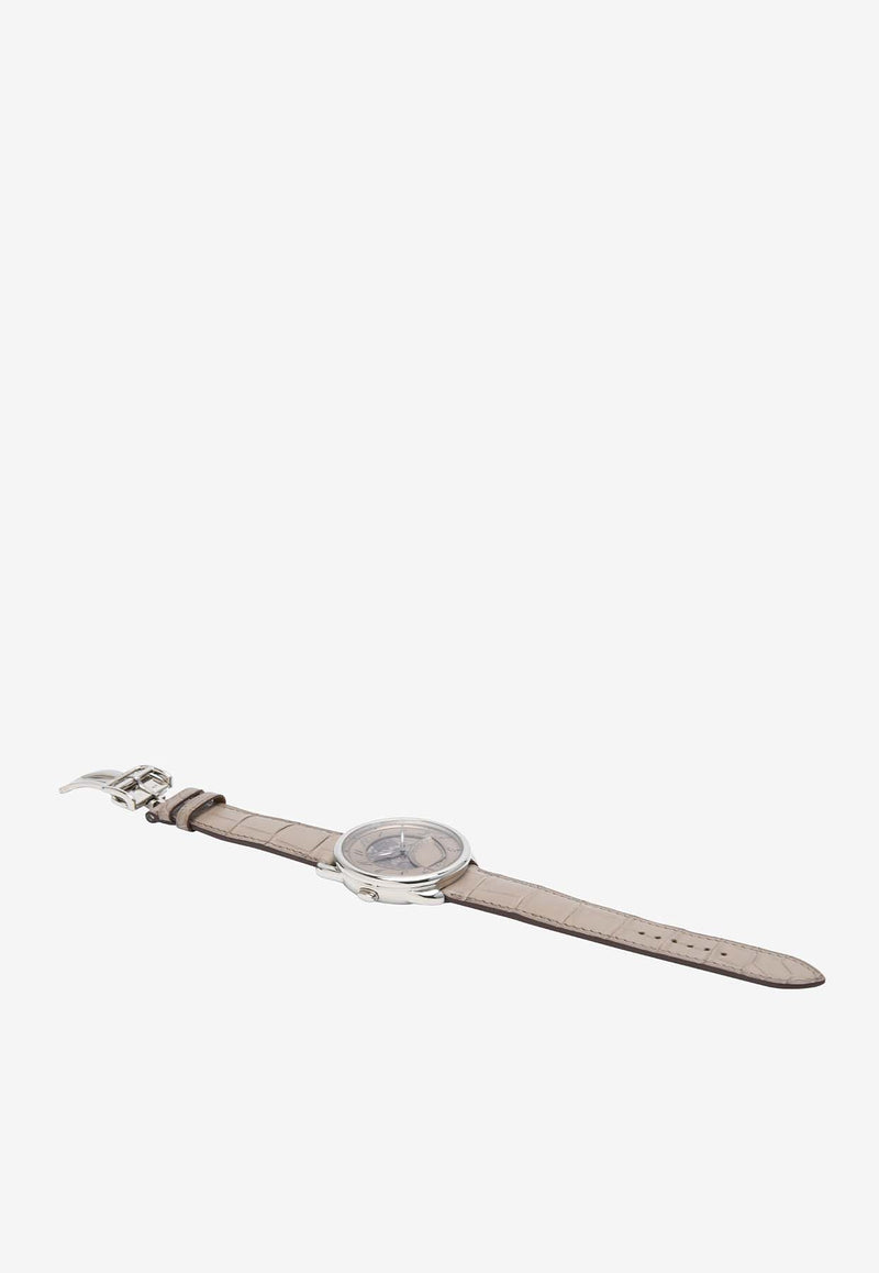 Arceau le Temps Suspendu 42mm Watch with Beige Matte Alligator Single Tour Strap