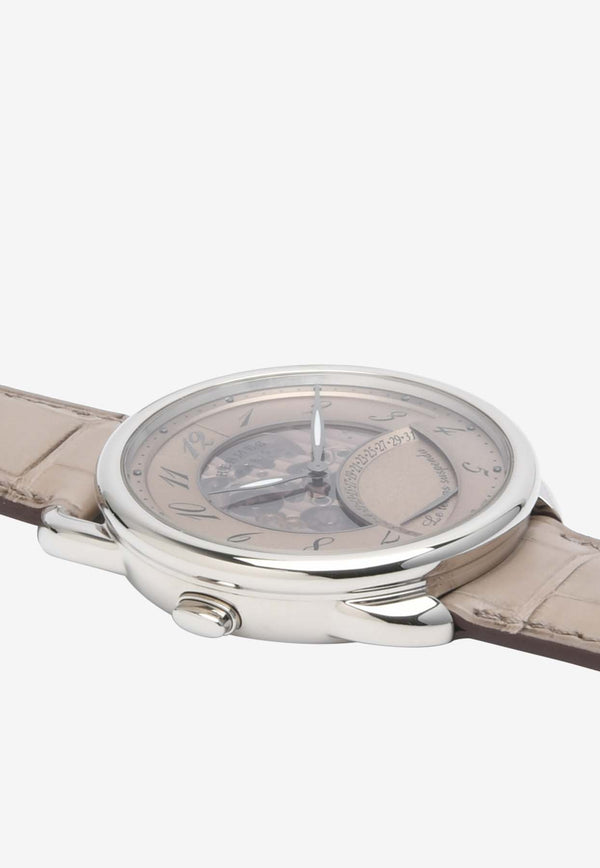 Arceau le Temps Suspendu 42mm Watch with Beige Matte Alligator Single Tour Strap