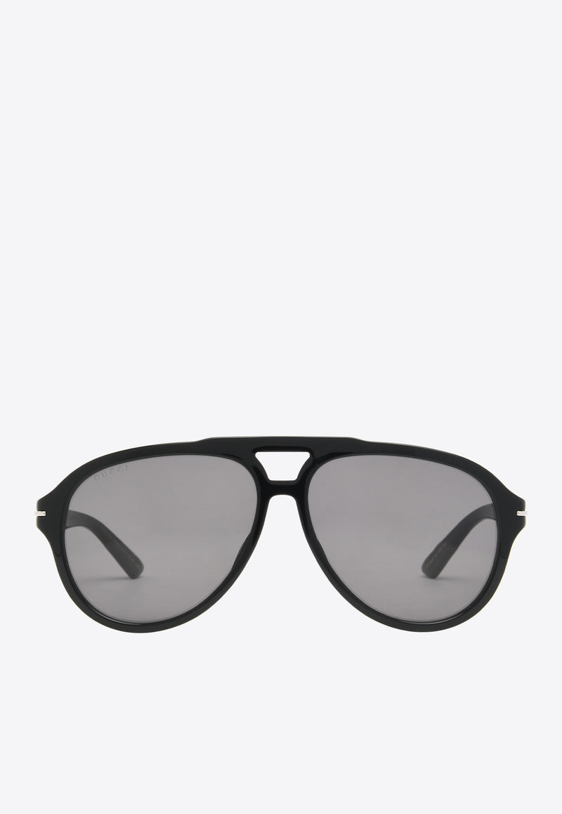 Gucci Logo Aviator Sunglasses GG1443SBLACK