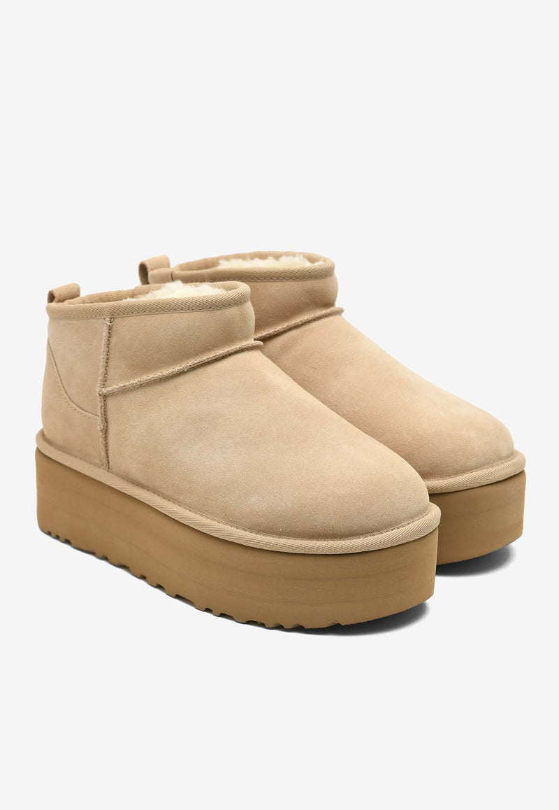 
UGG Classic Ultra Mini Suede Platform Boots Sand 1135092SUE/Q_UGG-SAN