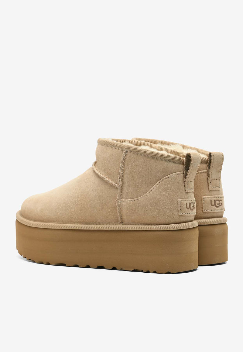 
UGG Classic Ultra Mini Suede Platform Boots Sand 1135092SUE/Q_UGG-SAN