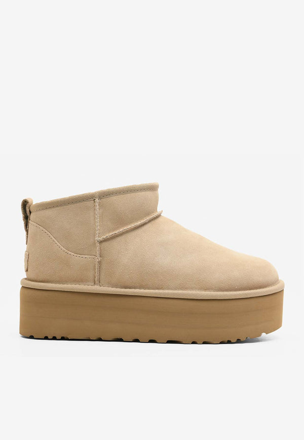 
UGG Classic Ultra Mini Suede Platform Boots Sand 1135092SUE/Q_UGG-SAN