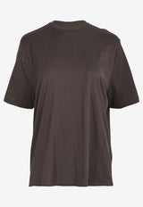 The Frankie Shop Harper Basic Crewneck T-shirt Brown TTSHARPER02000BROWN