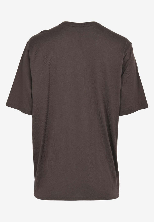 The Frankie Shop Harper Basic Crewneck T-shirt Brown TTSHARPER02000BROWN