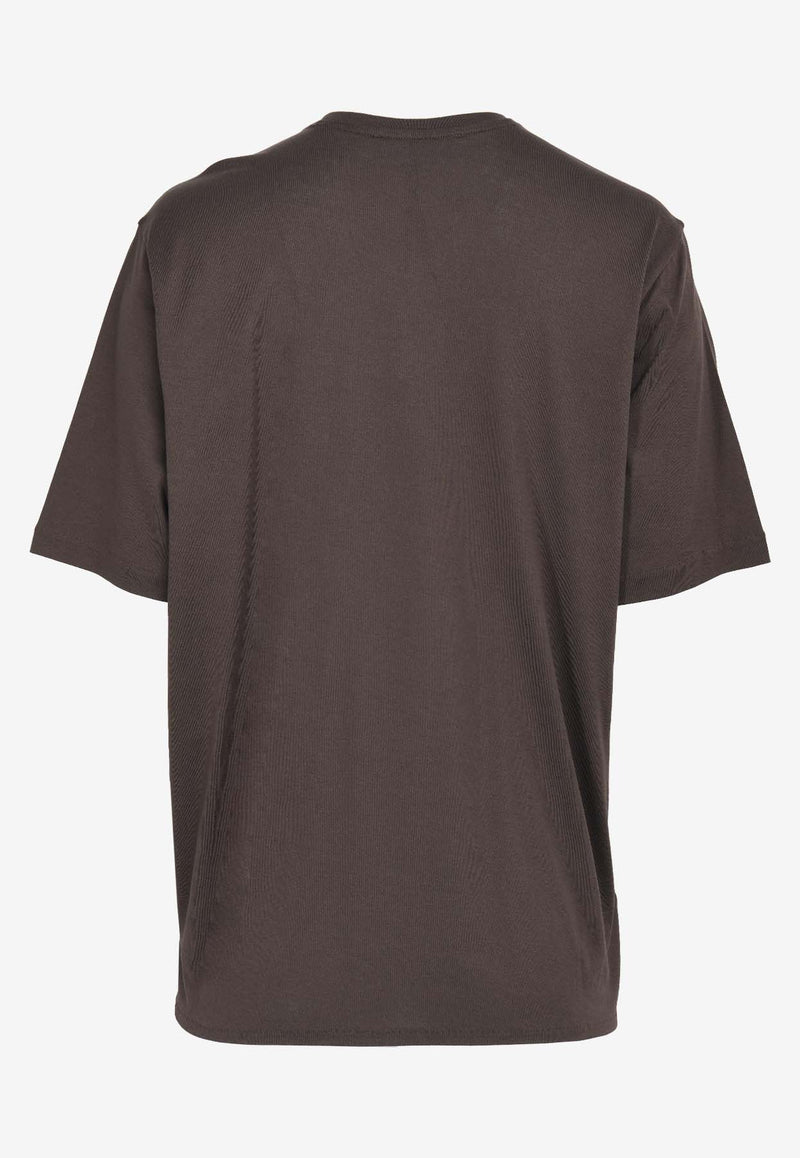 The Frankie Shop Harper Basic Crewneck T-shirt Brown TTSHARPER02000BROWN