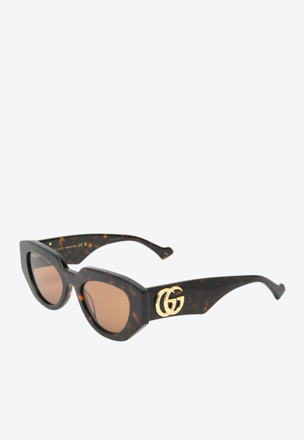 Gucci Cat-Eye Acetate Sunglasses GG1421SBROWN MULTI