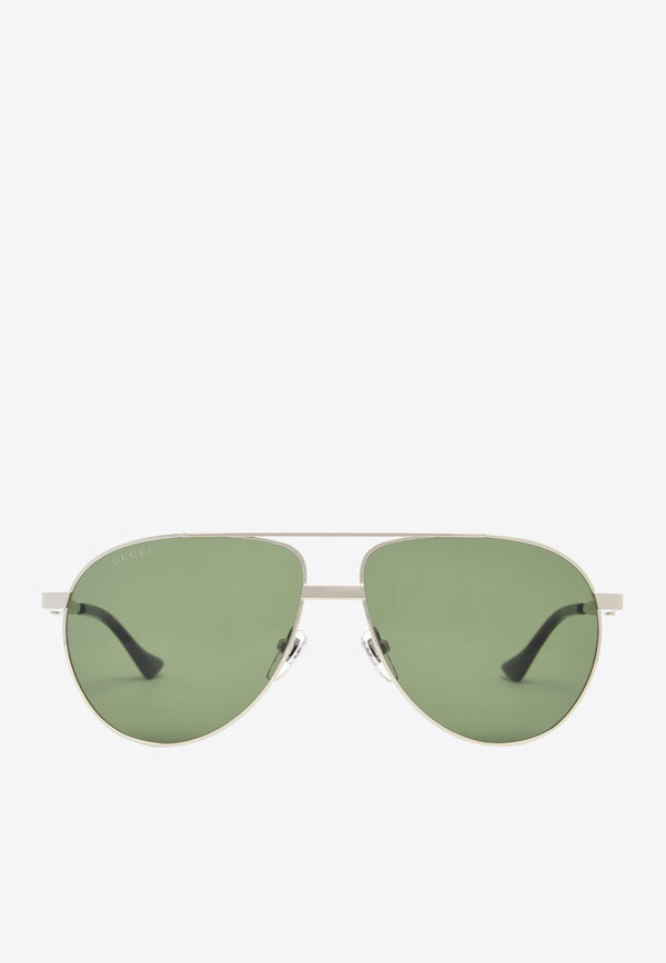 Gucci Navigator Metal Sunglasses GG1440SSILVER