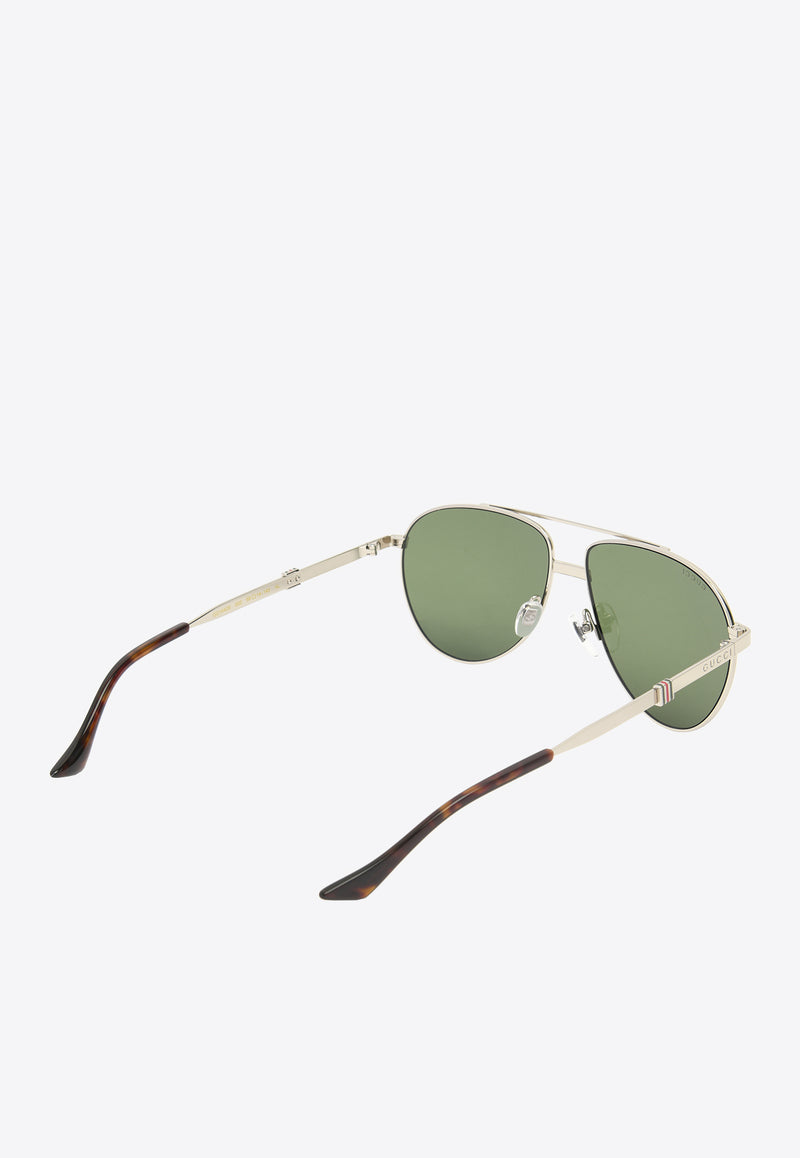 Gucci Navigator Metal Sunglasses GG1440SSILVER