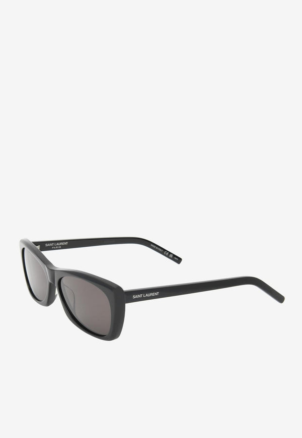 Saint Laurent Rectangular Acetate Sunglasses SL613-001BLACK