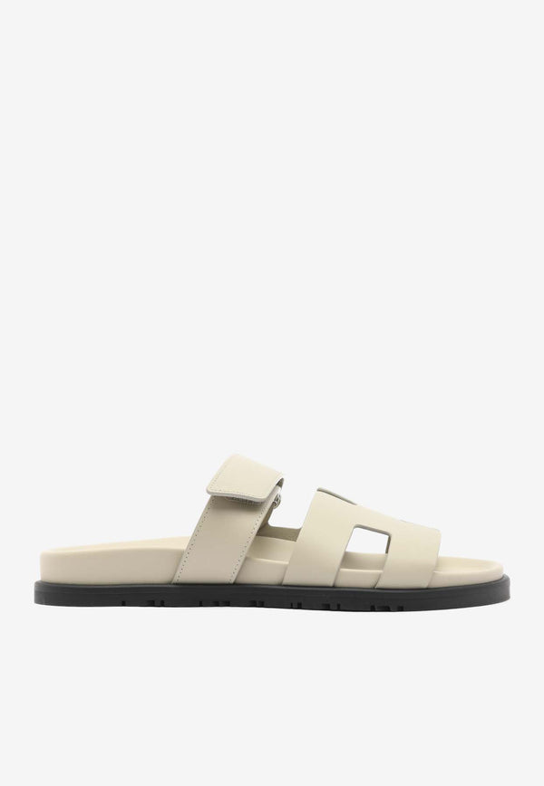 Hermès Chypre Sandals in Beige Esquisse Calfskin