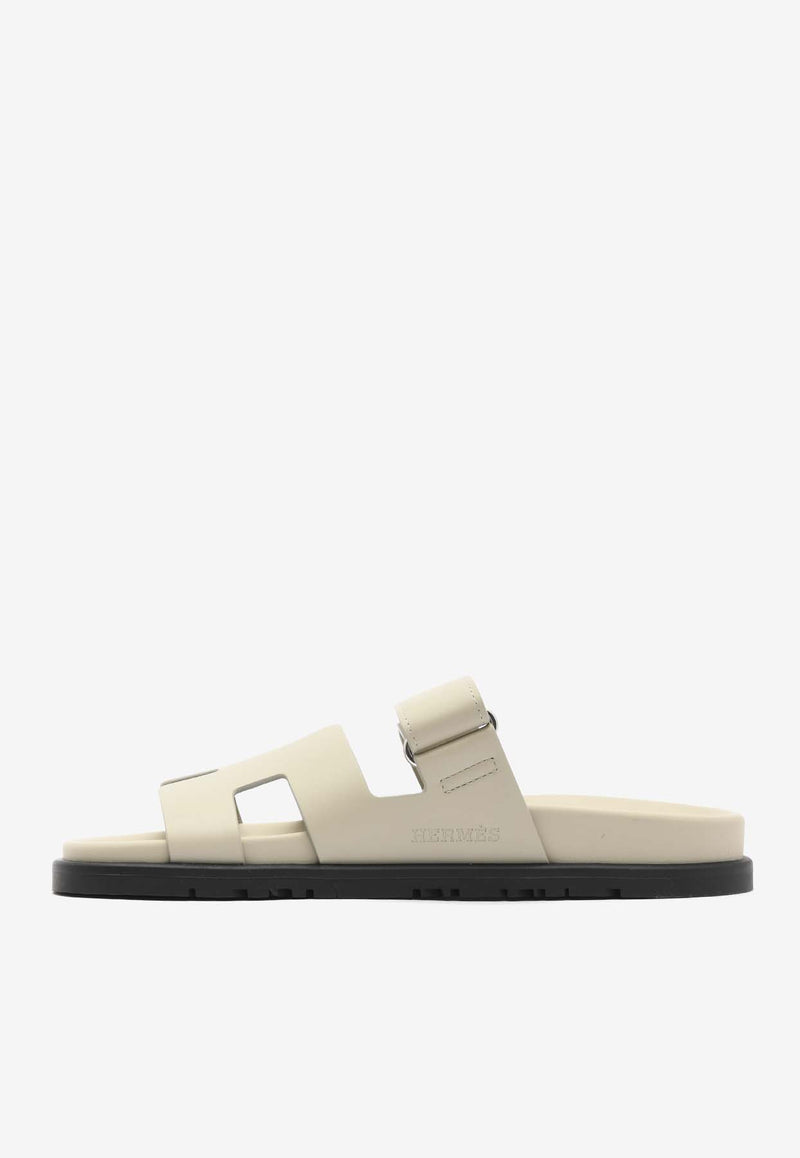 Hermès Chypre Sandals in Beige Esquisse Calfskin