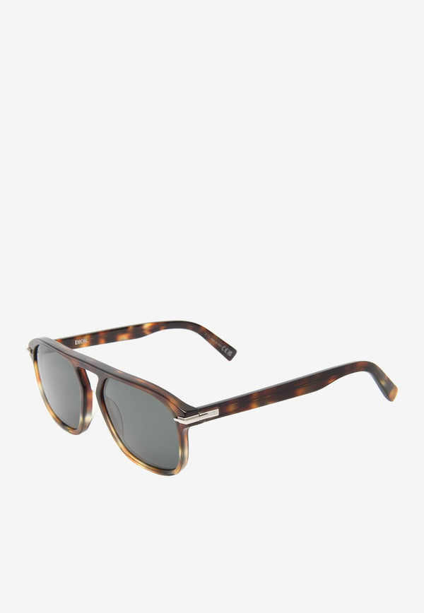Dior Homme DiorBlackSuit S4I Aviator Sunglasses DM40033I5553NBROWN MULTI