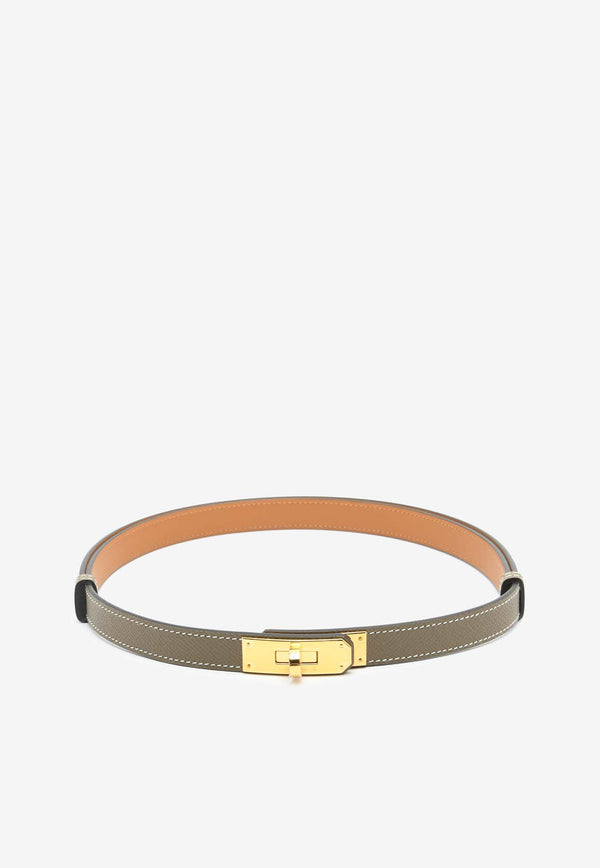 Hermès Kelly 18 Belt in Etoupe Epsom Leather with Gold Buckle