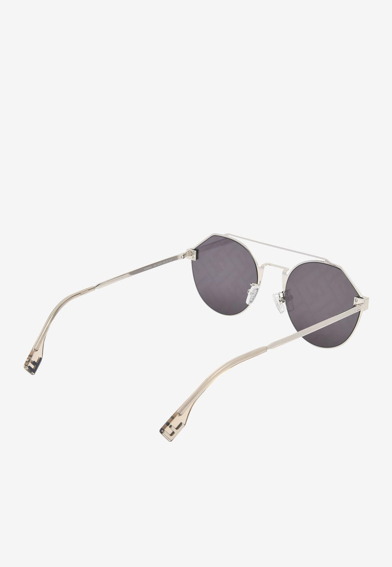 Fendi Round Metal Sunglasses FE40060U5516XBLUE