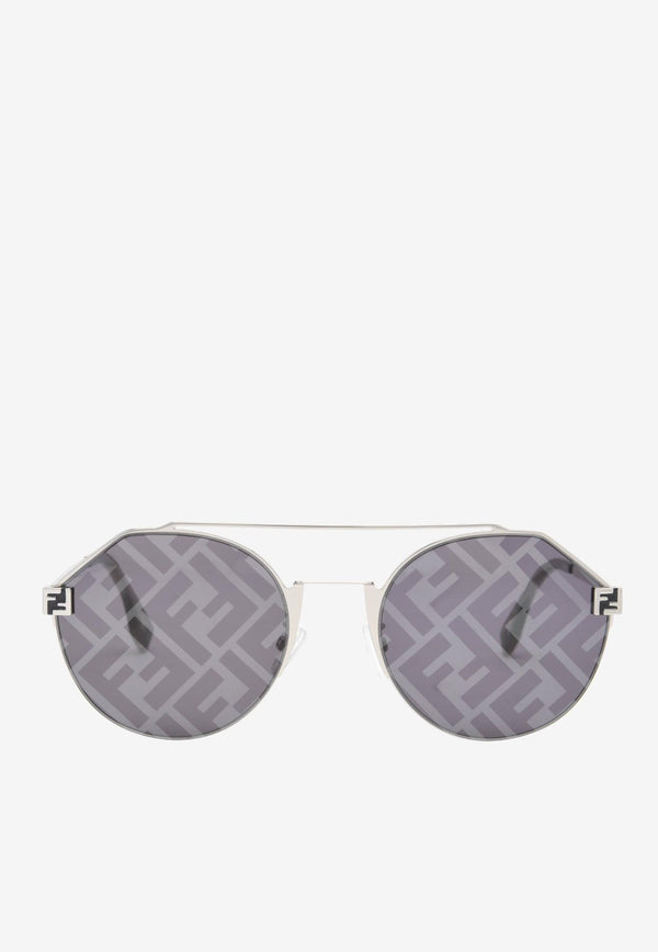 Fendi Round Metal Sunglasses FE40060U5516XBLUE