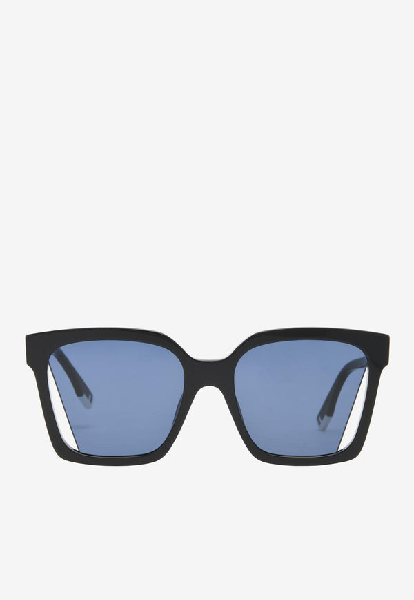 Fendi Square Acetate Sunglasses FE40085I5501VBLACK MULTI